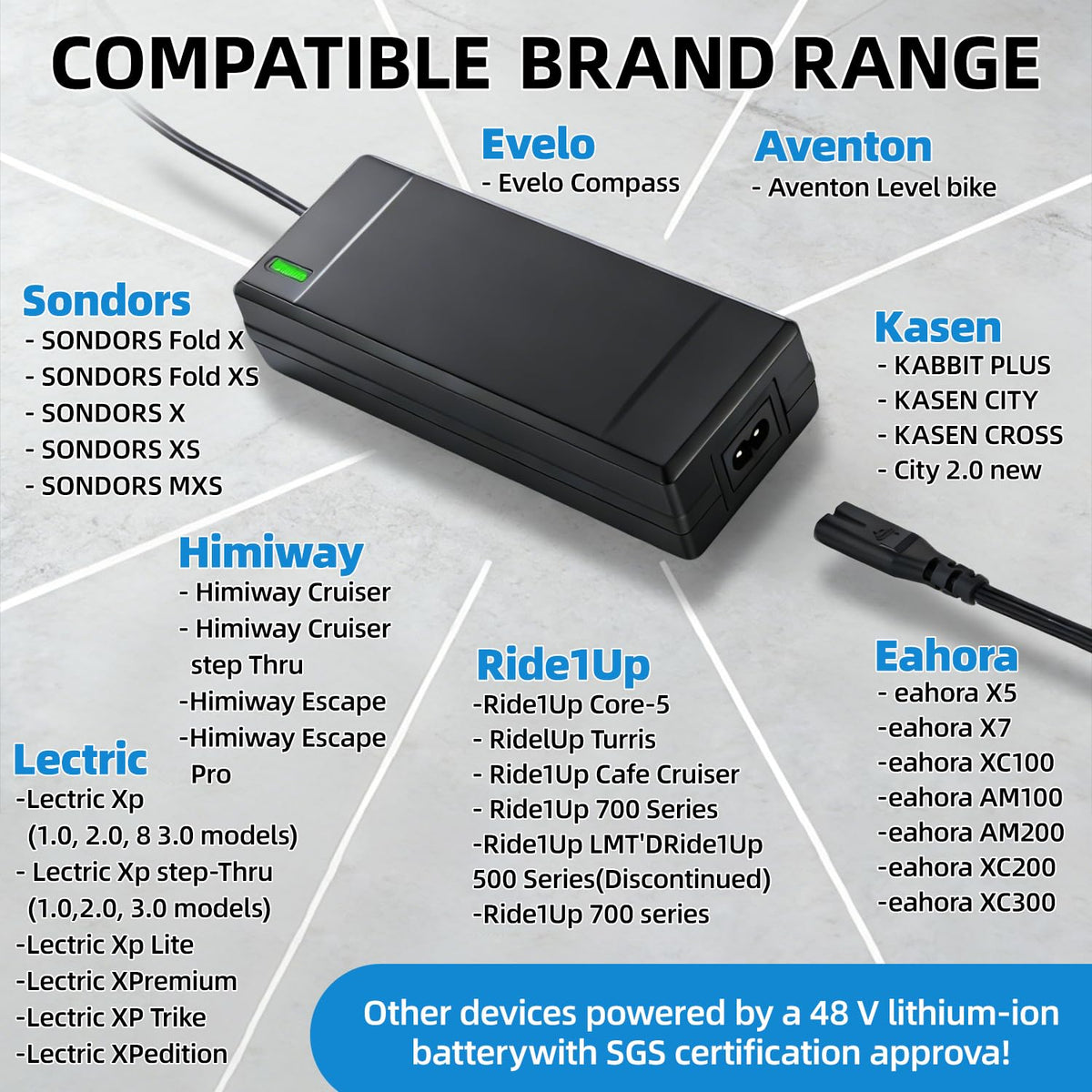 54.6V 2A Lithium Battery Charger W728854
