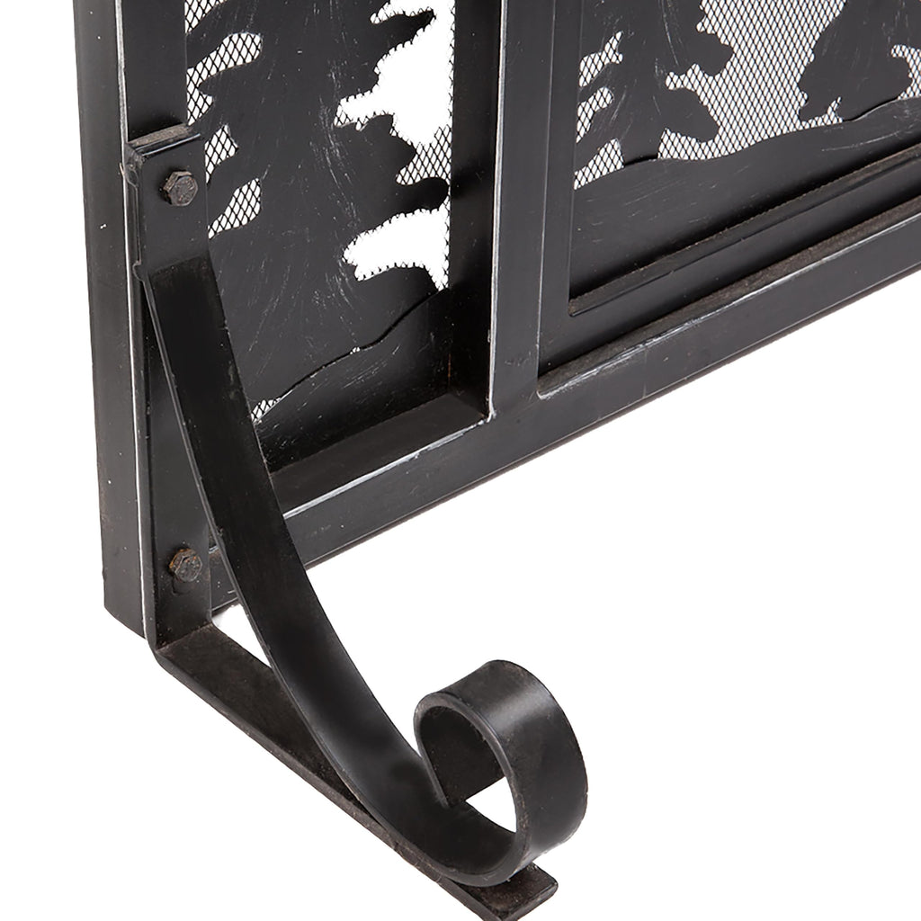 Black Metal Fireplace Screen U26227
