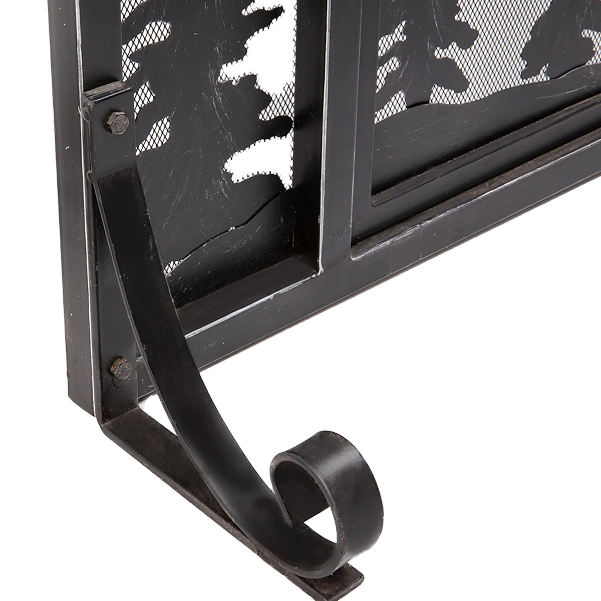 Black Metal Fireplace Screen U26227