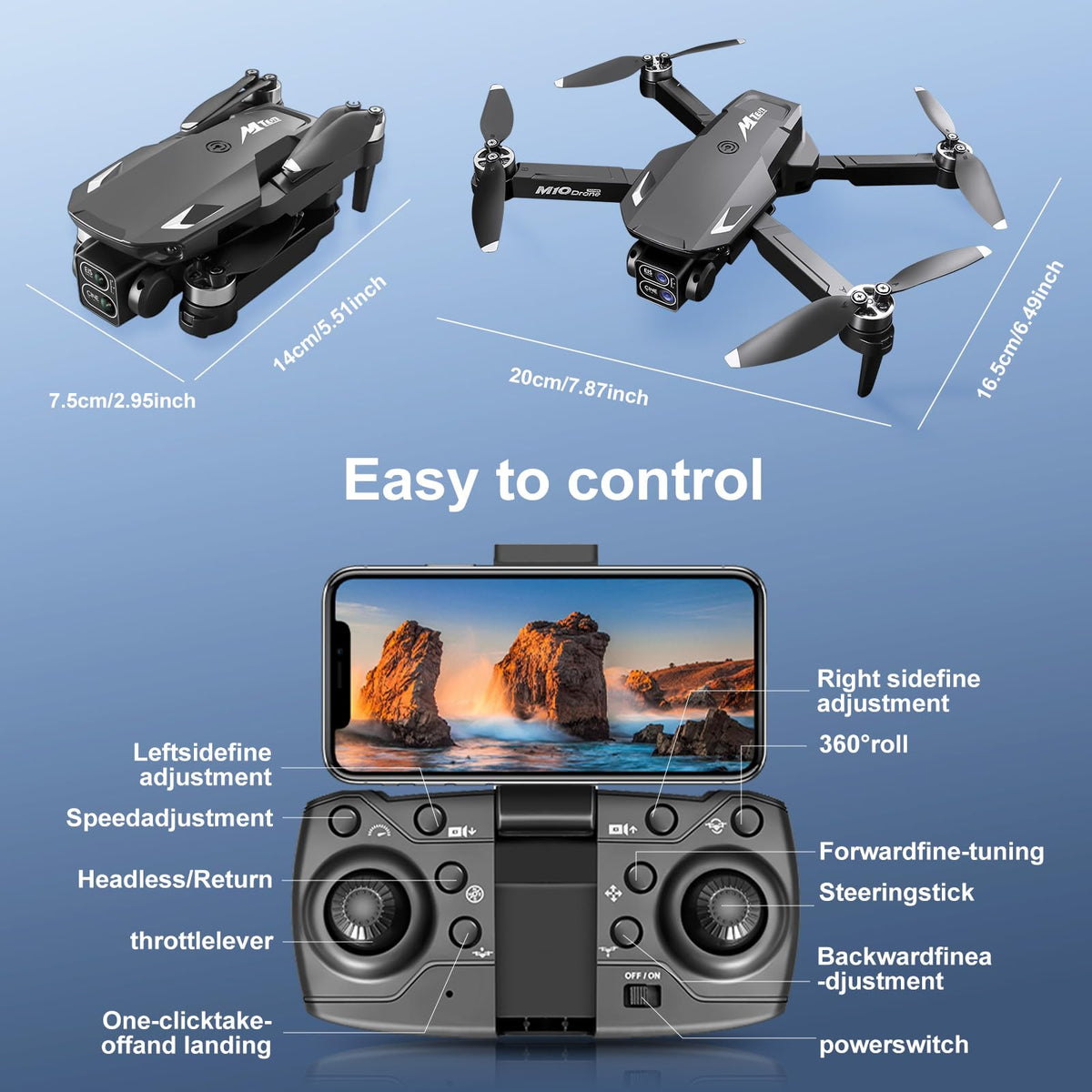 1080P HD Foldable Drone with Camera M996