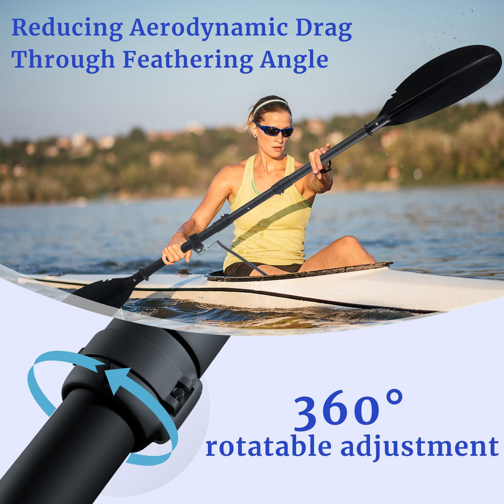 Adjustable Kayak Paddle with Paddle Leash D4404