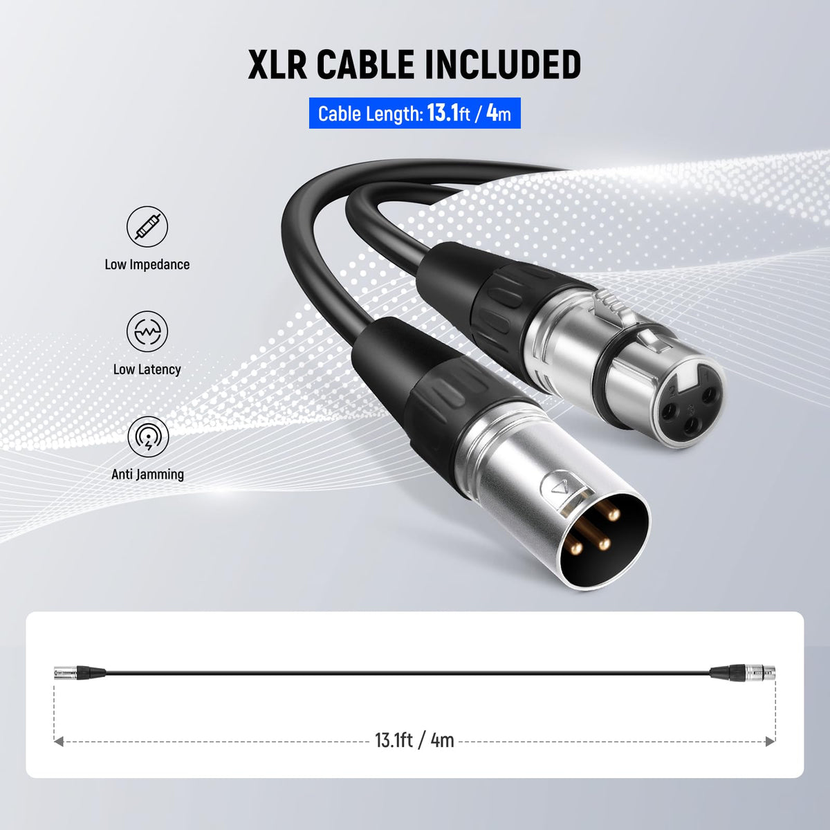 Cardioid Dynamic Microphone with XLR Cable X56799