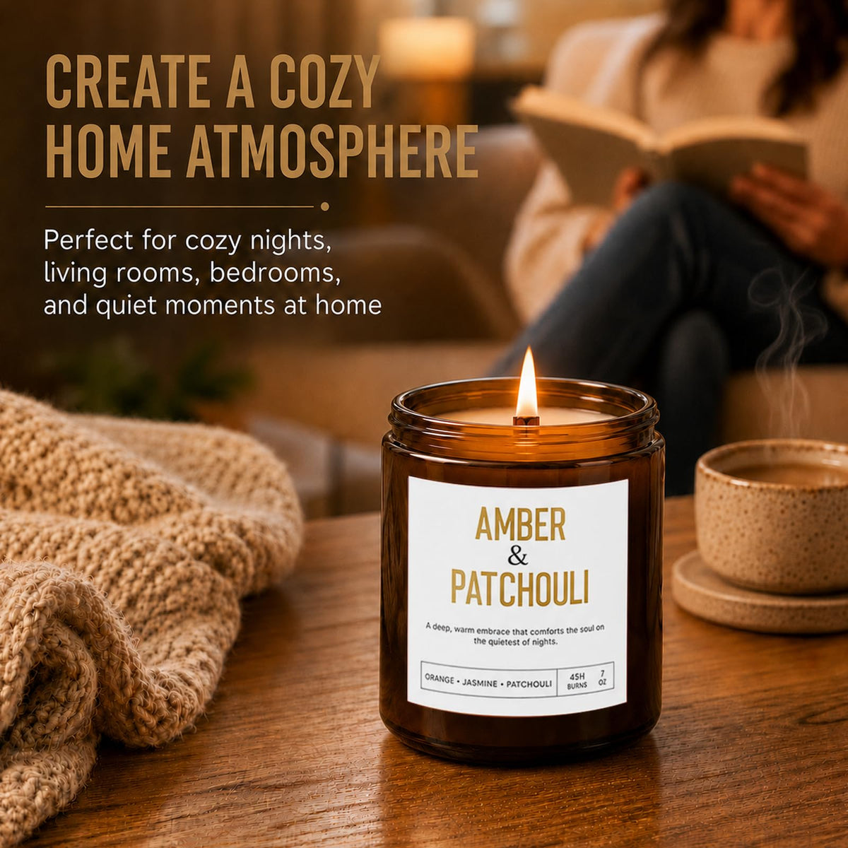4 Pack Scented Candle Set with Wooden Wick B655359