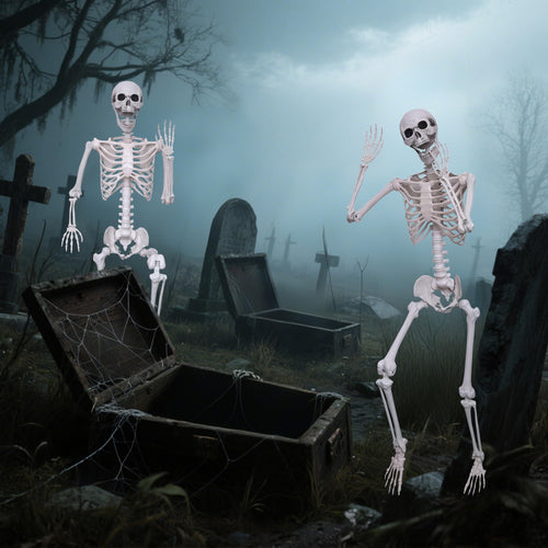 2 Pack 5.4ft Life Size Skeleton with Movable Joints Q450529