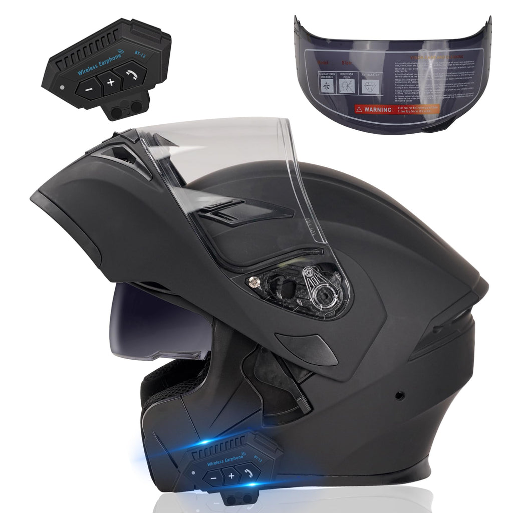 Bluetooth Modular Motorcycle Helmet DOT Approved Dual Visor H69558