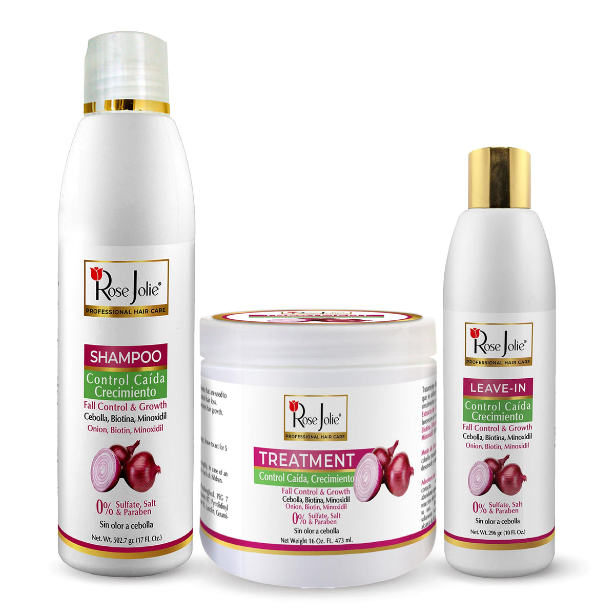 Sulfate Free Hair Growth Bundle Shampoo Hair Mask Leave In Conditioner B54216