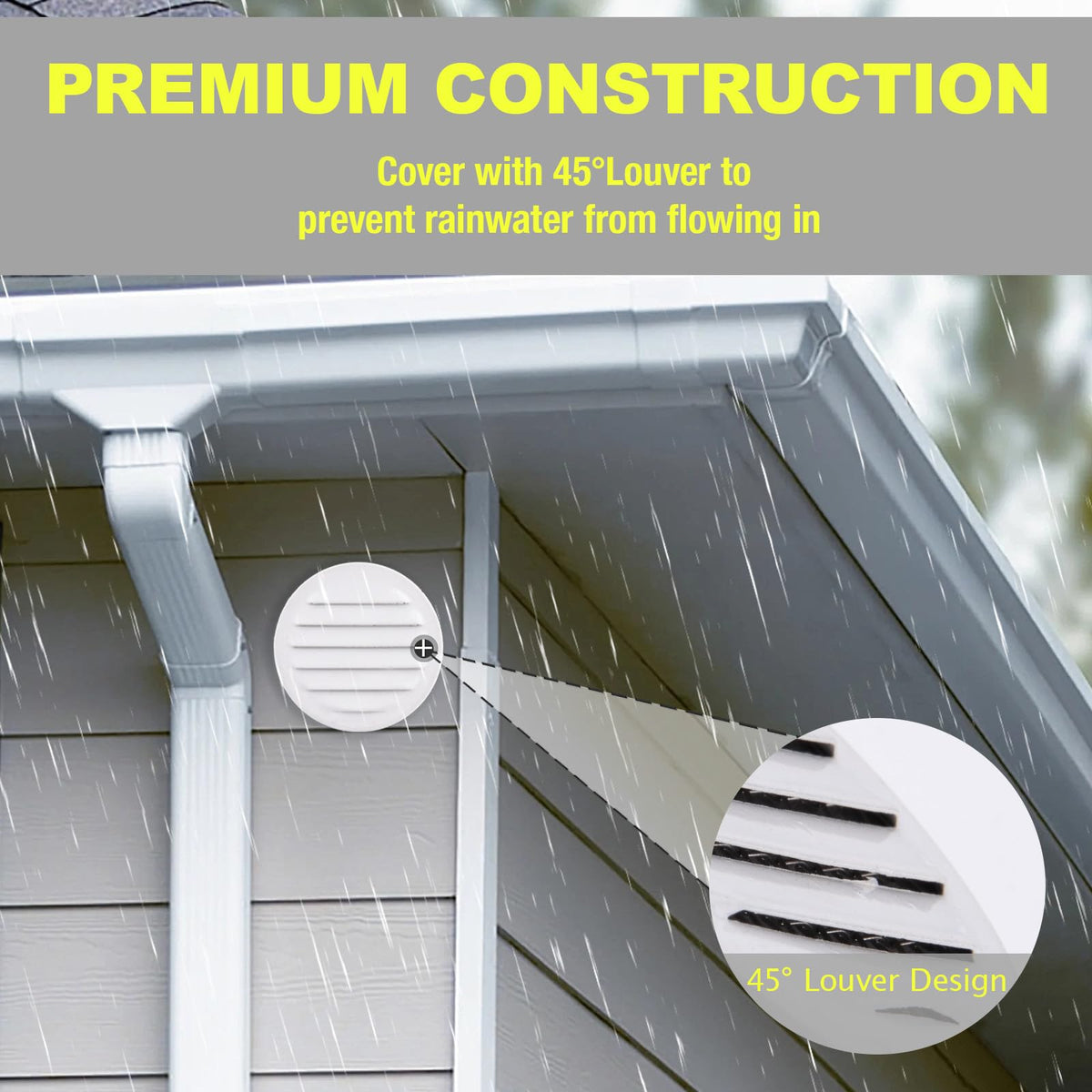 Round Aluminum Louver with Debris Screen, 2 Inches, White, 6-Pack Y744987