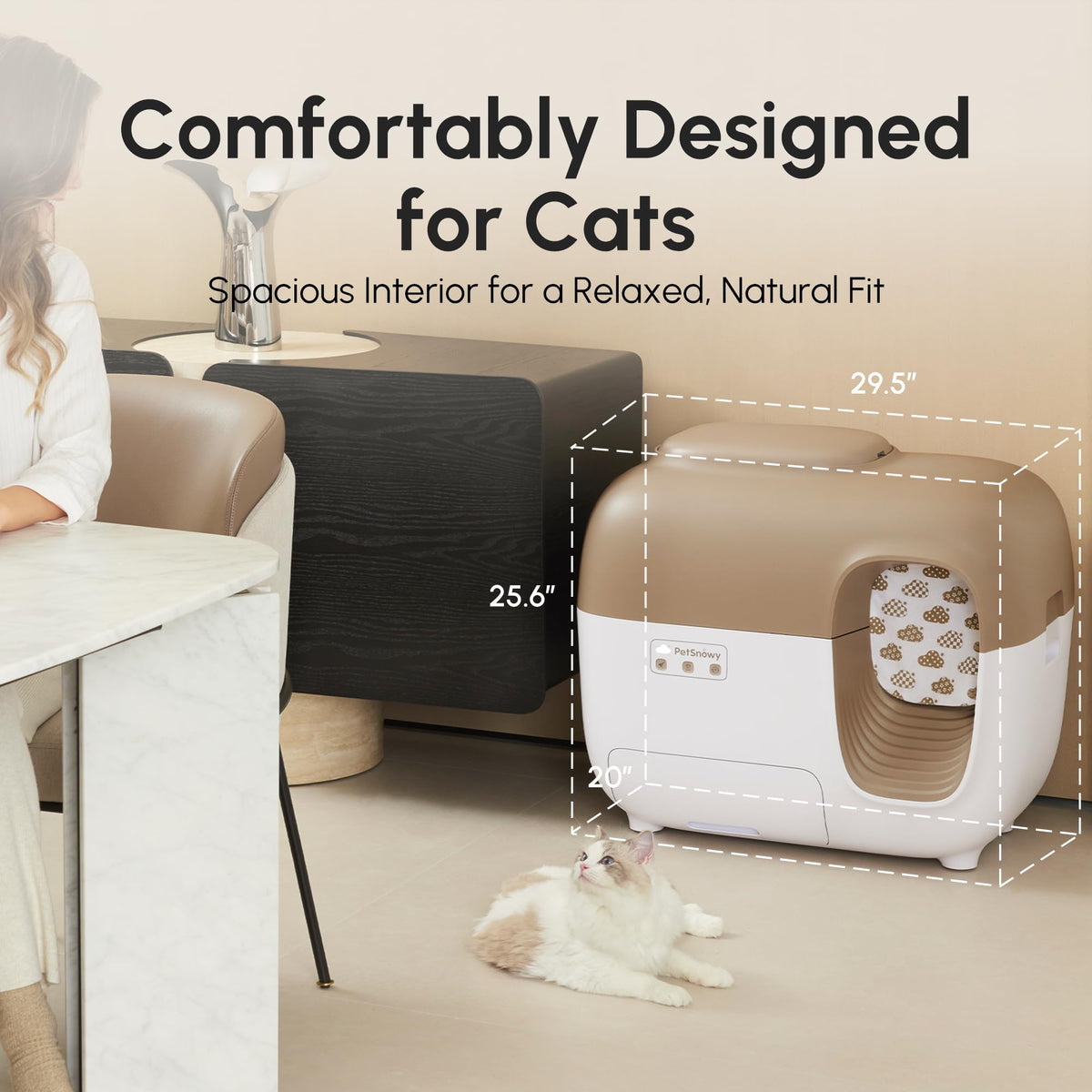 Self-Cleaning Automatic Cat Litter Box with Odor Control P14973