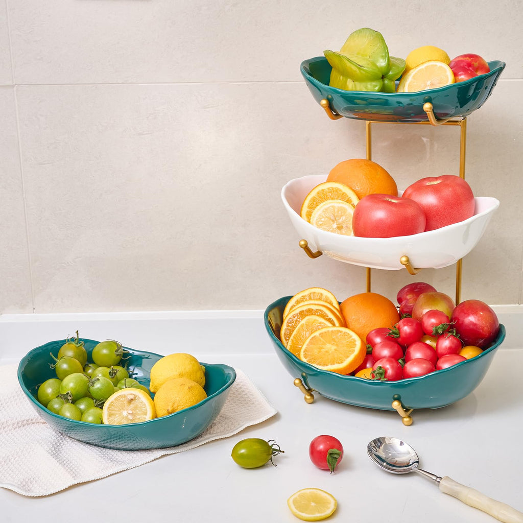 Ceramic 3 Tier Fruit Bowl F326