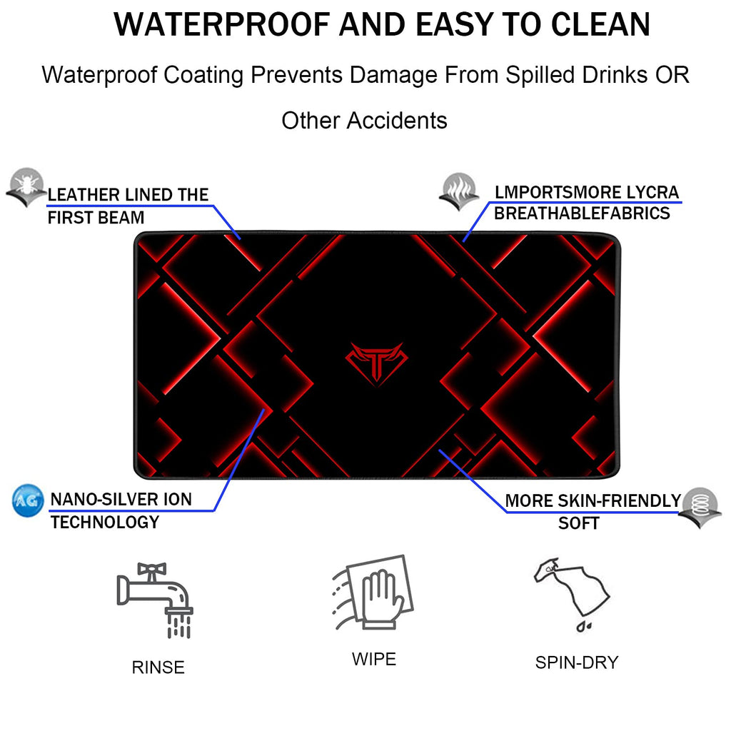 Large Waterproof Gaming Mouse Pad with Stitched Edge E9700