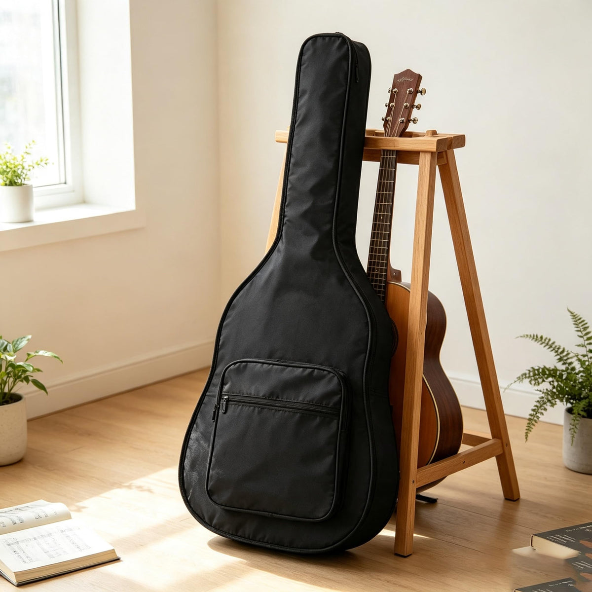 38 Inch Oxford Cloth Water Resistant Acoustic Guitar Gig Bag Q876