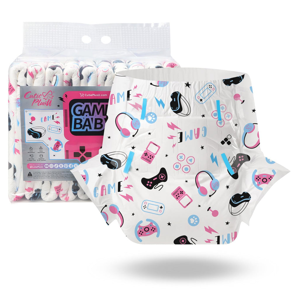 Adult Diapers 10 Pieces Disposable Incontinence Briefs with Tabs Medium 28"-38" V831433