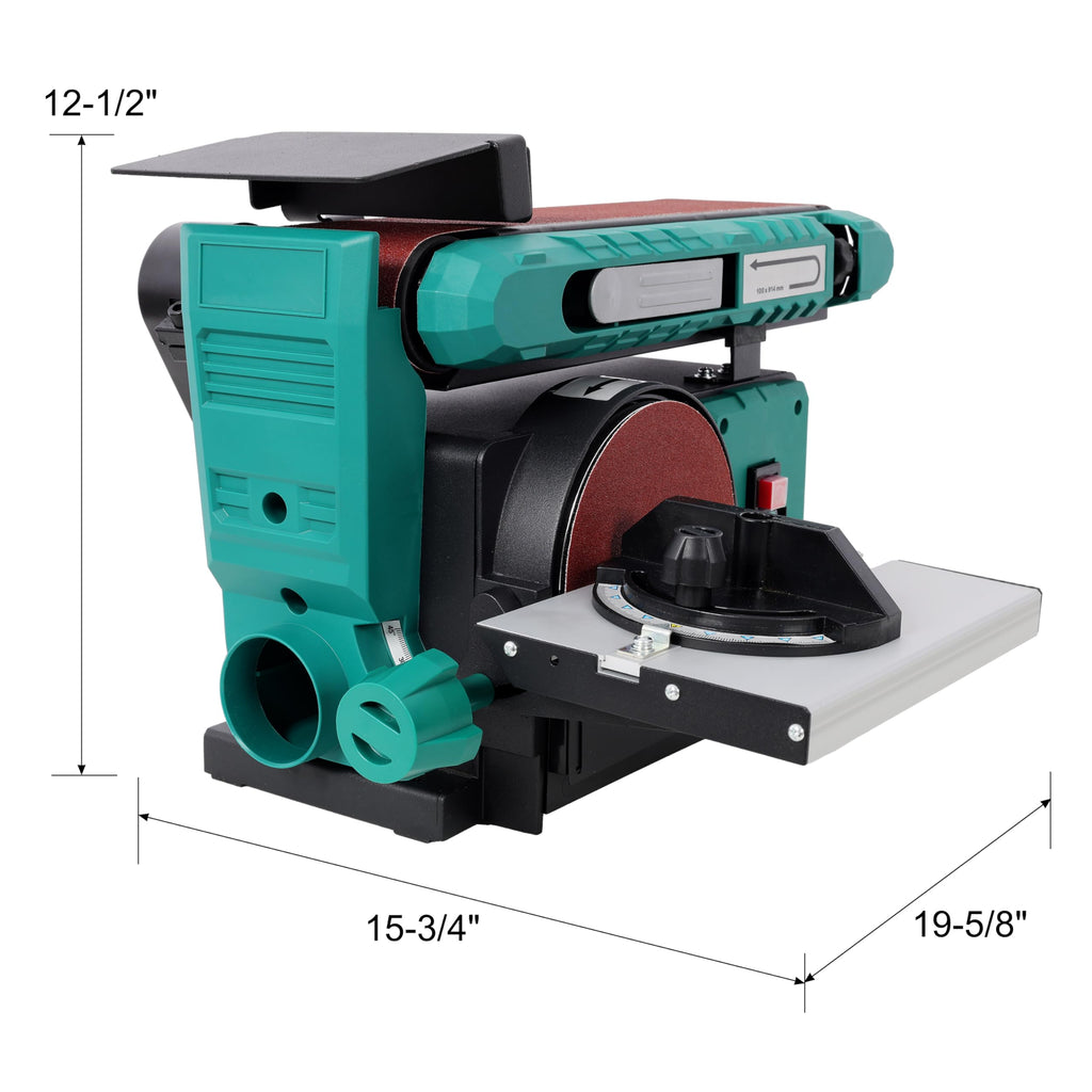 2-in-1 Belt & Disc Sander 4x36" Belt 6" Disc 0-90° Adjustable Tilt 120V X4083