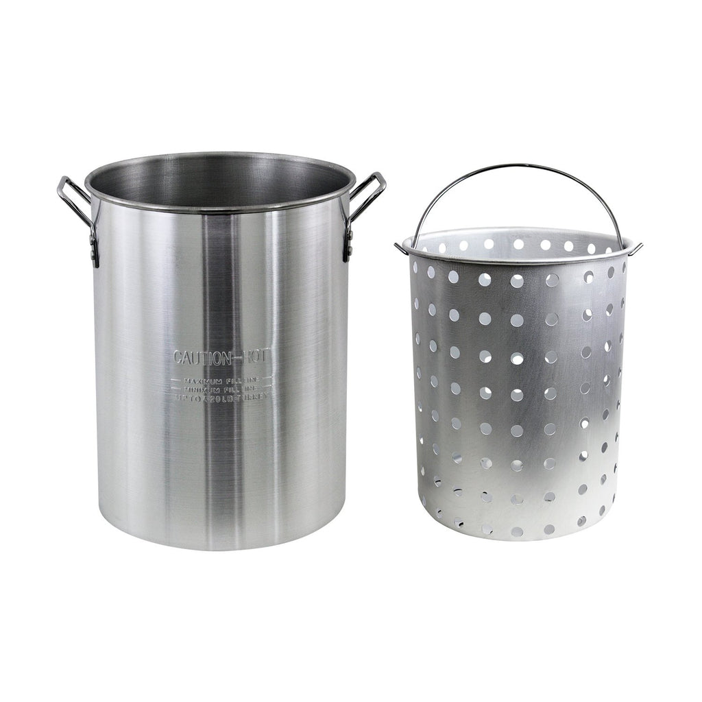Aluminum 30 Quart Stock Pot with Strainer Basket K8245