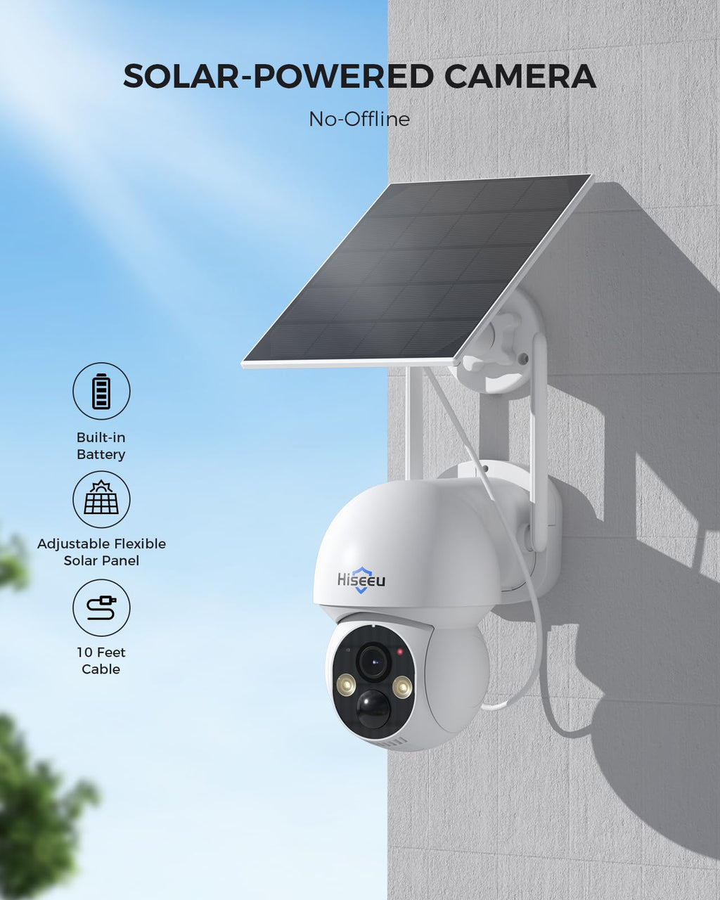 Wireless Outdoor Solar Security Camera System D640290