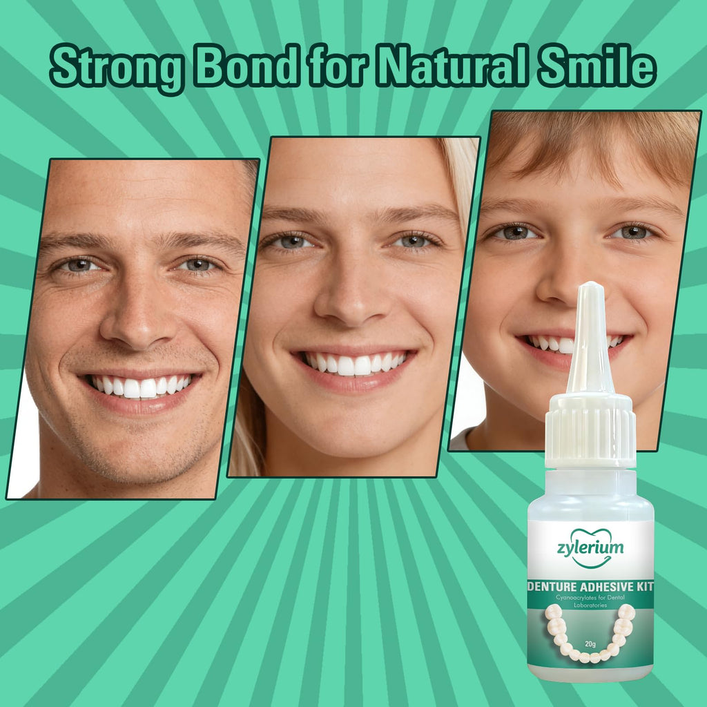 Denture Repair Kit Dental Glue 0.7OZ U3962