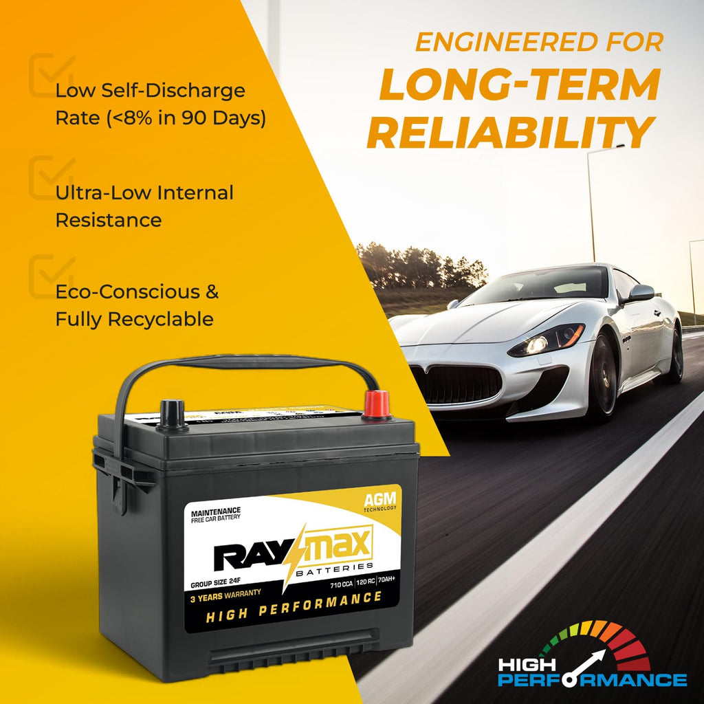 12V 710 CCA 70Ah Maintenance-Free Car Battery Group Size 24F P2681
