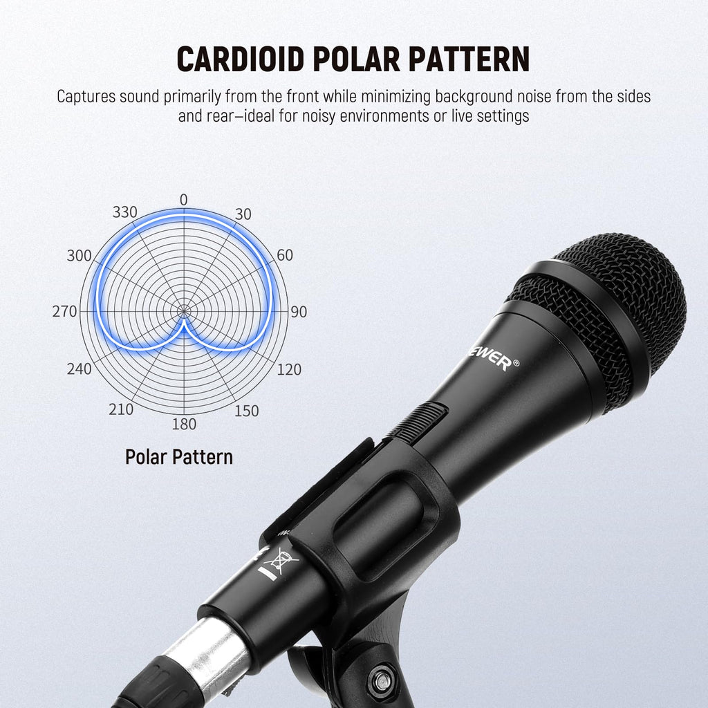 Cardioid Dynamic Microphone with XLR Cable X56799