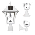 White Outdoor Solar Post Light with 3 Mounting Options T250746