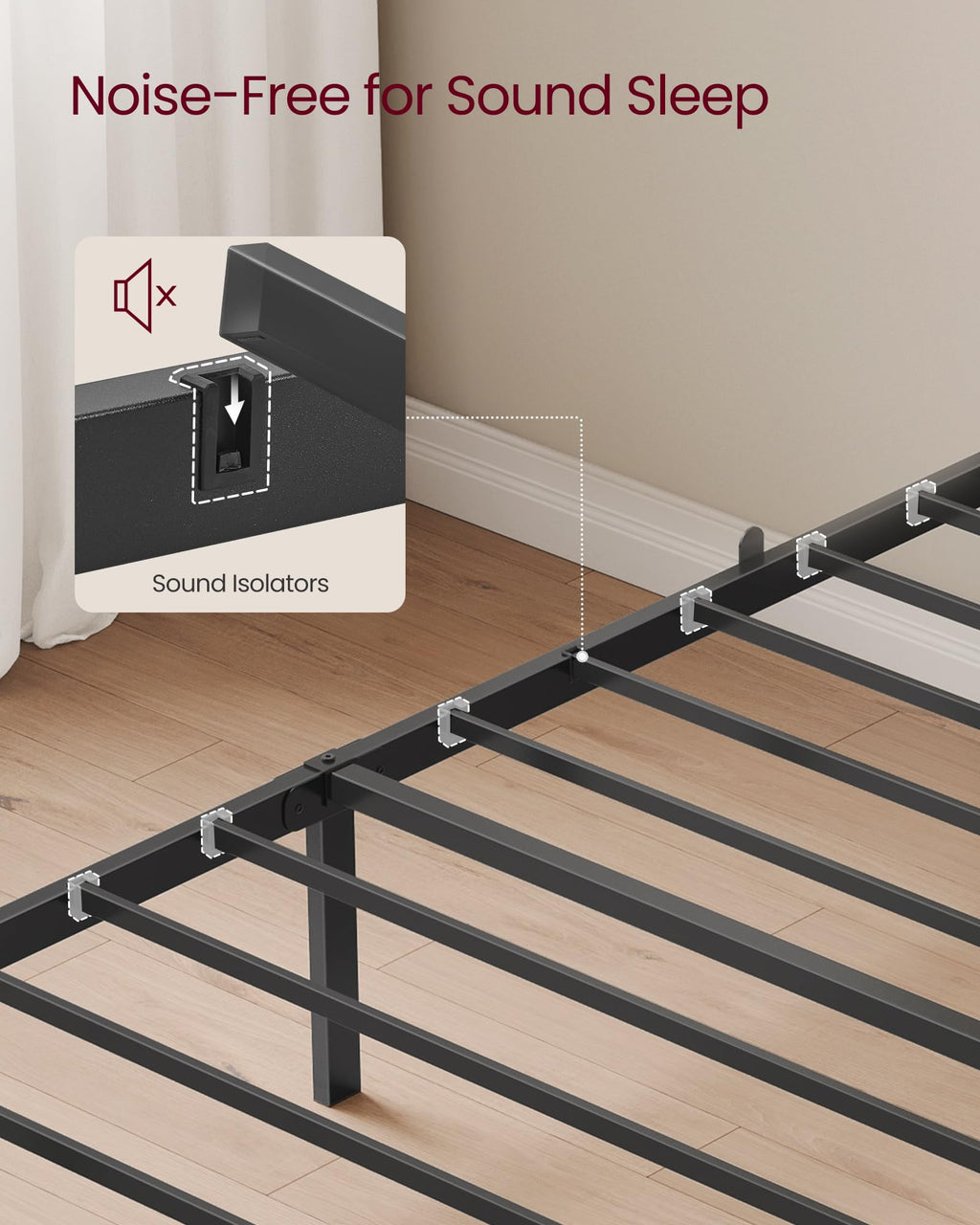 Twin Bed Frame with Upholstered Headboard F985019