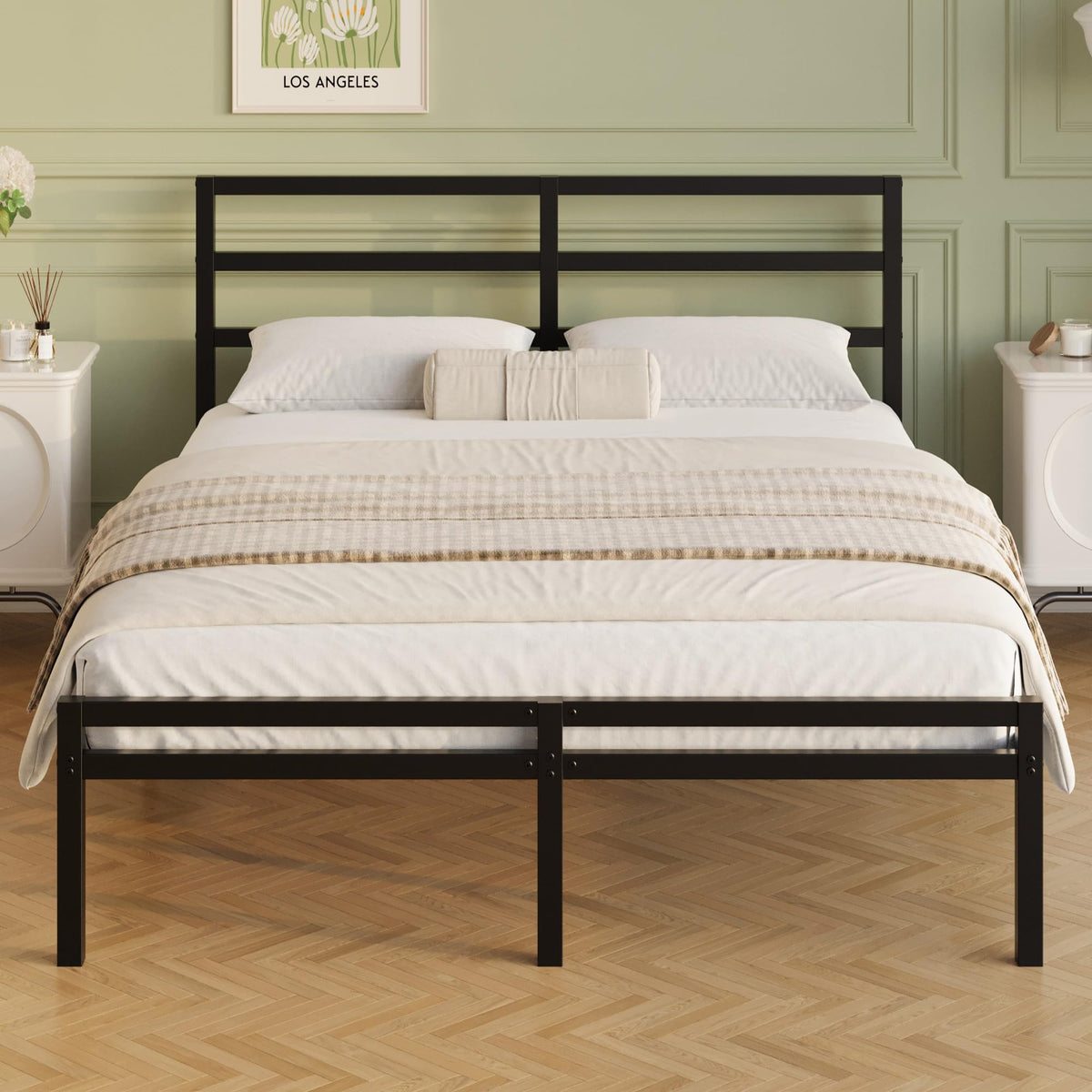 12 Inch Full Size Bed Frame with Headboard and Footboard B10440