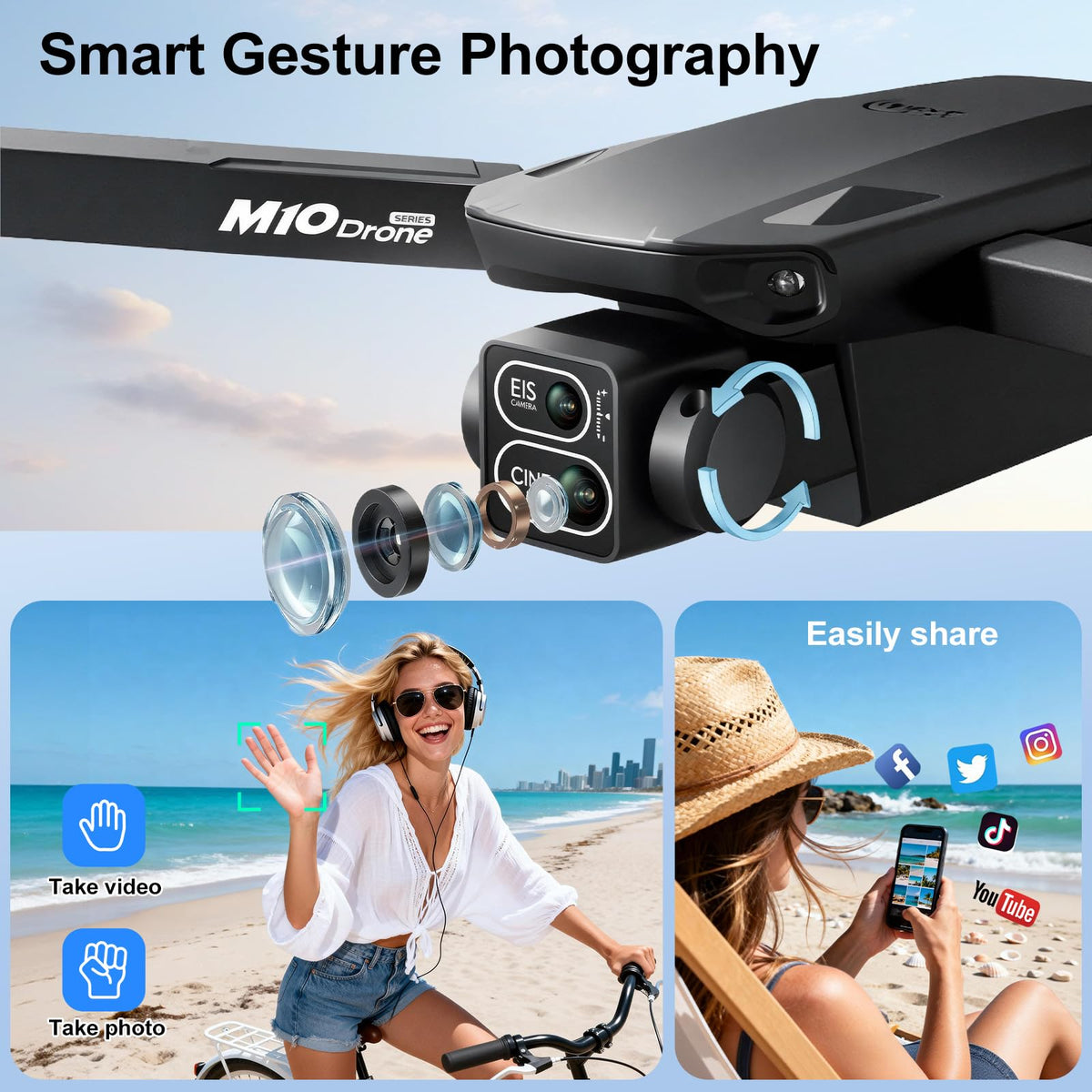 1080P HD Foldable Drone with Camera M996