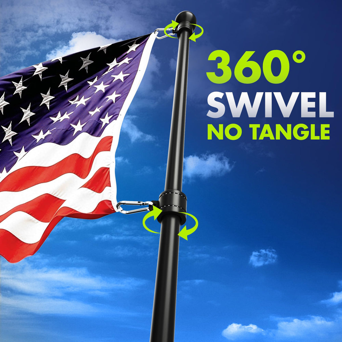4.8FT Stainless Steel Flag Pole R3144