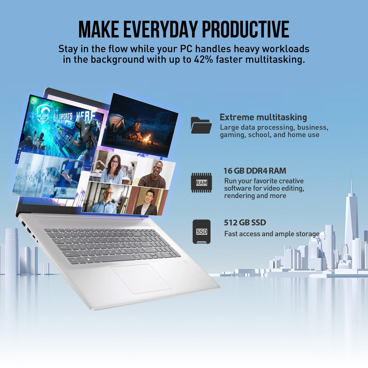 17.3 Inch Touchscreen Laptop Intel Core i7 16GB RAM 512GB SSD H51885