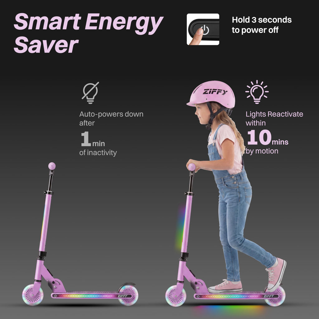 Light Up 2 Wheel Foldable Kids Kick Scooter with Adjustable Height G53395