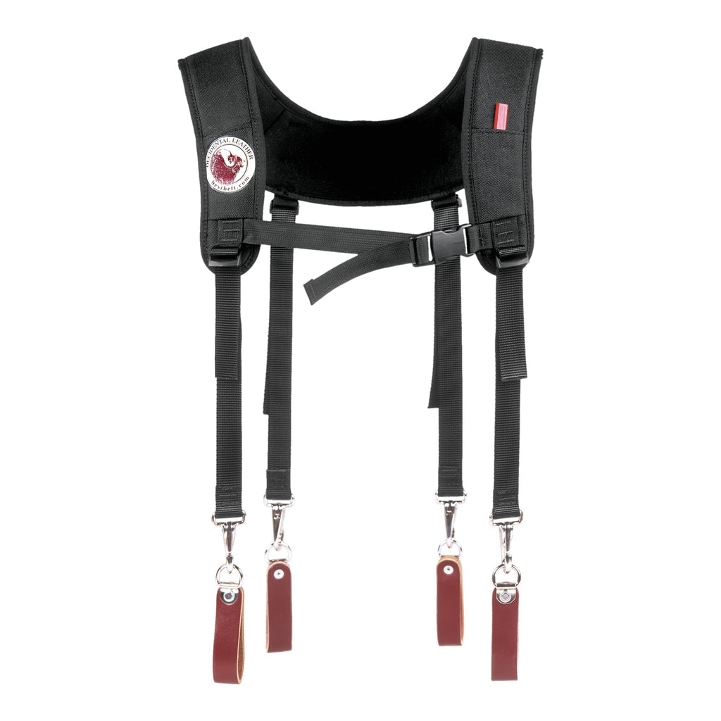 Leather Suspenders with Pockets M3994
