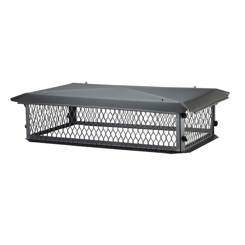 Black Galvanized Steel Multi-Flue Chimney Cover V41138