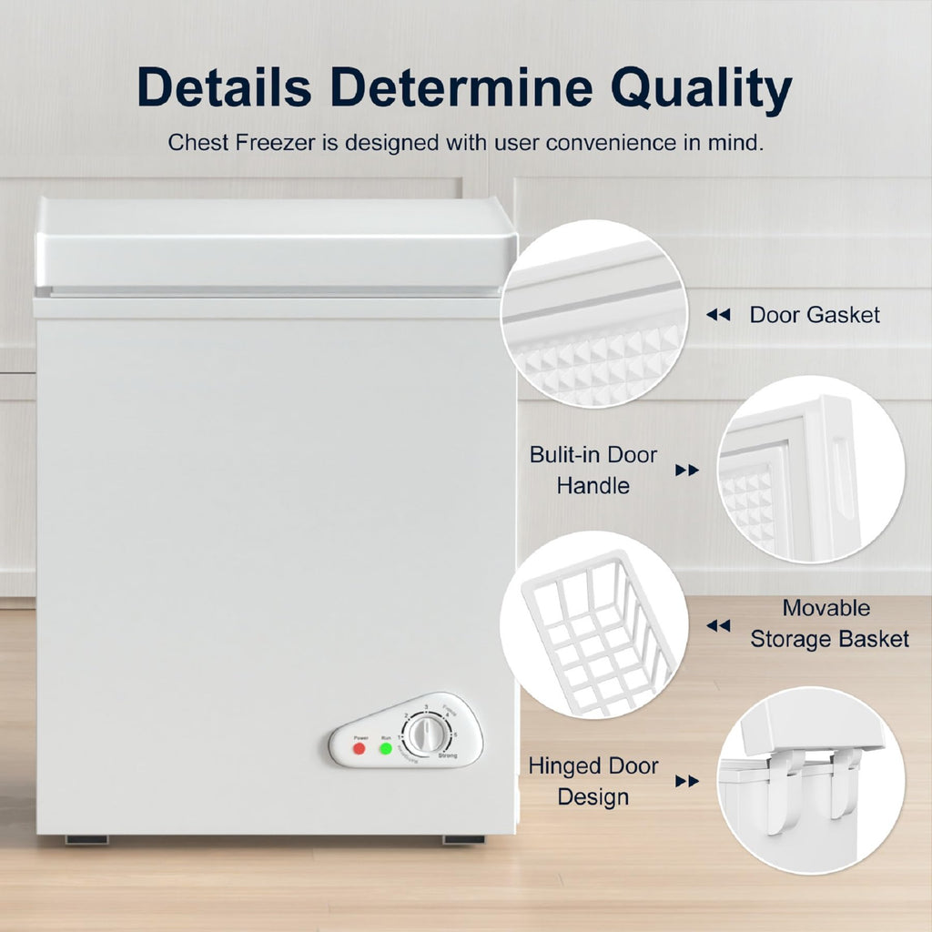 5.0 Cubic Feet White Chest Freezer U757