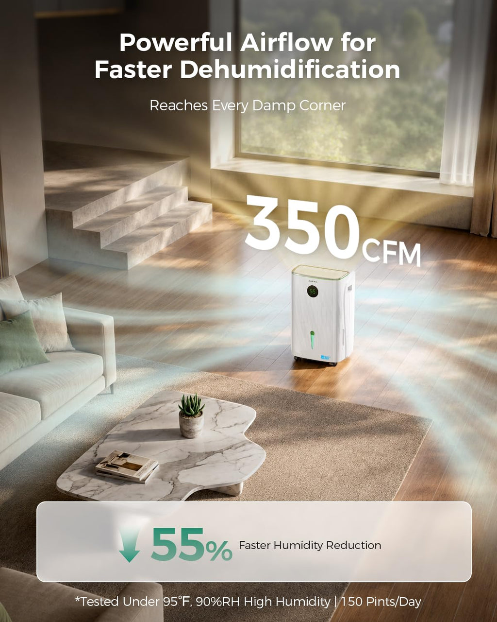 7500 Sq.Ft 150 Pints/Day Dehumidifier T997
