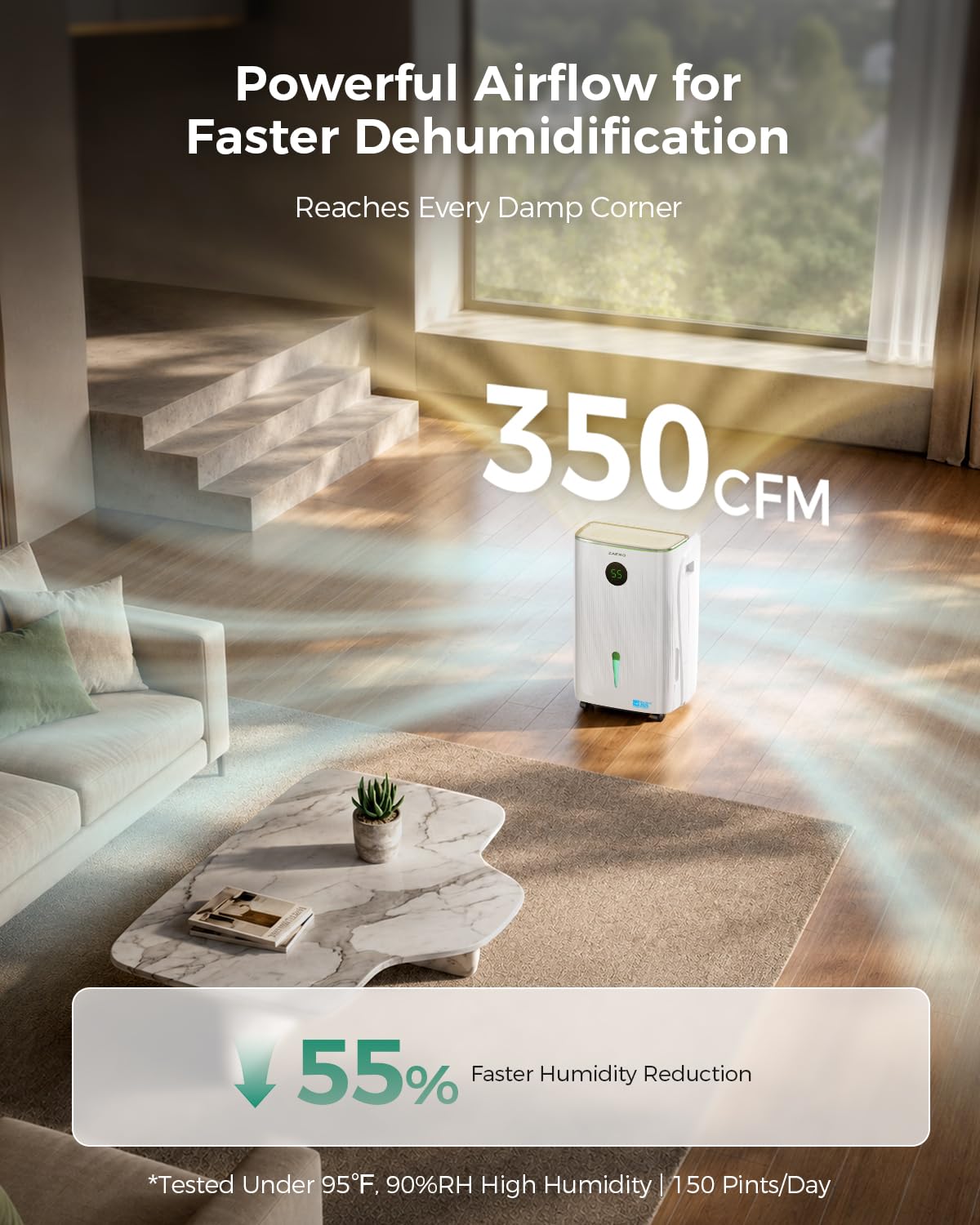 7500 Sq.Ft 150 Pints/Day Dehumidifier T997