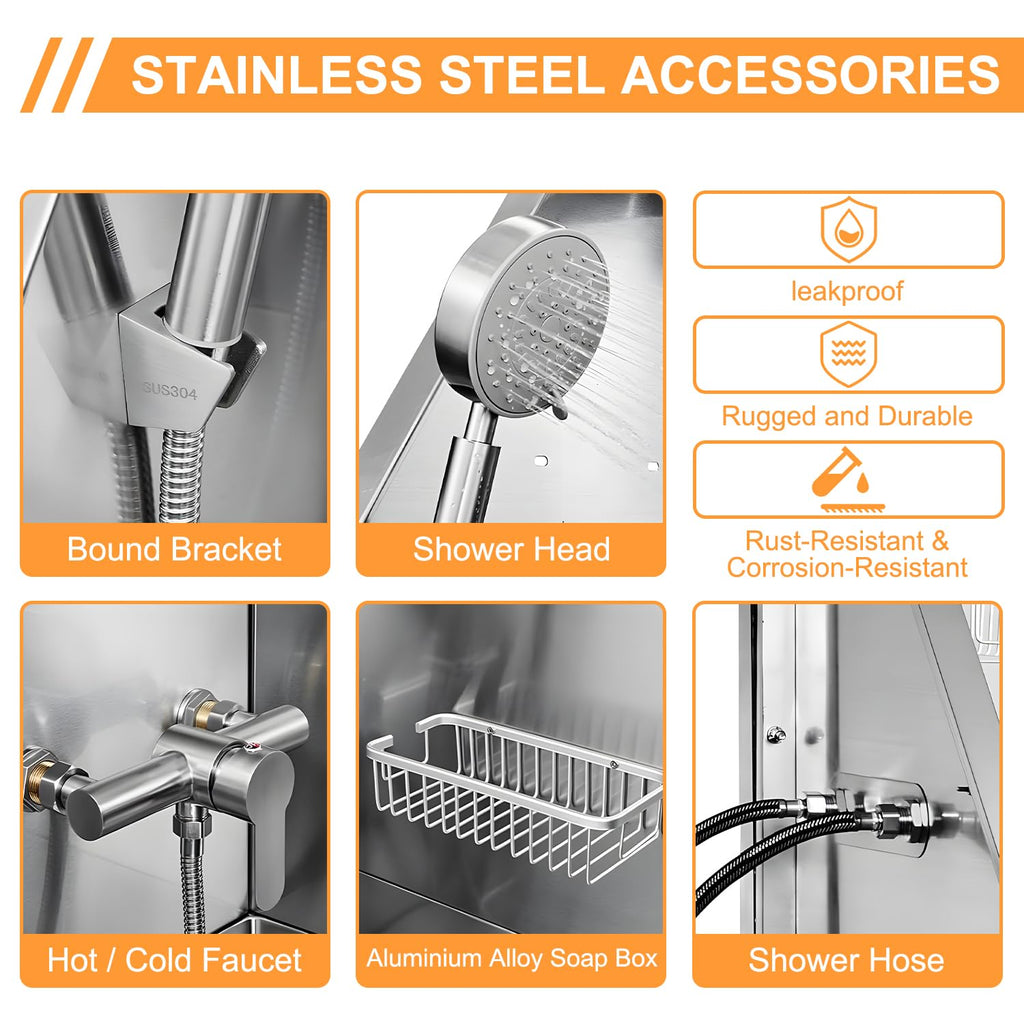 Stainless Steel Dog Washing Station with Stairs Z462