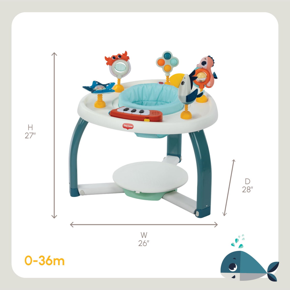 5-in-1 Activity Center with Piano & 6 Toys W5595