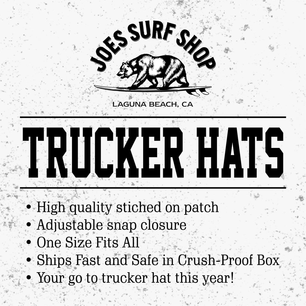 Surfing Bear Flat Bill Snapback Trucker Hat N73963
