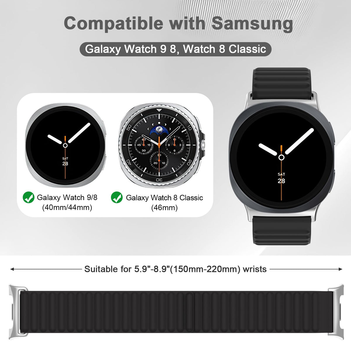 Magnetic Silicone Sport Band 40mm 44mm 46mm W135524