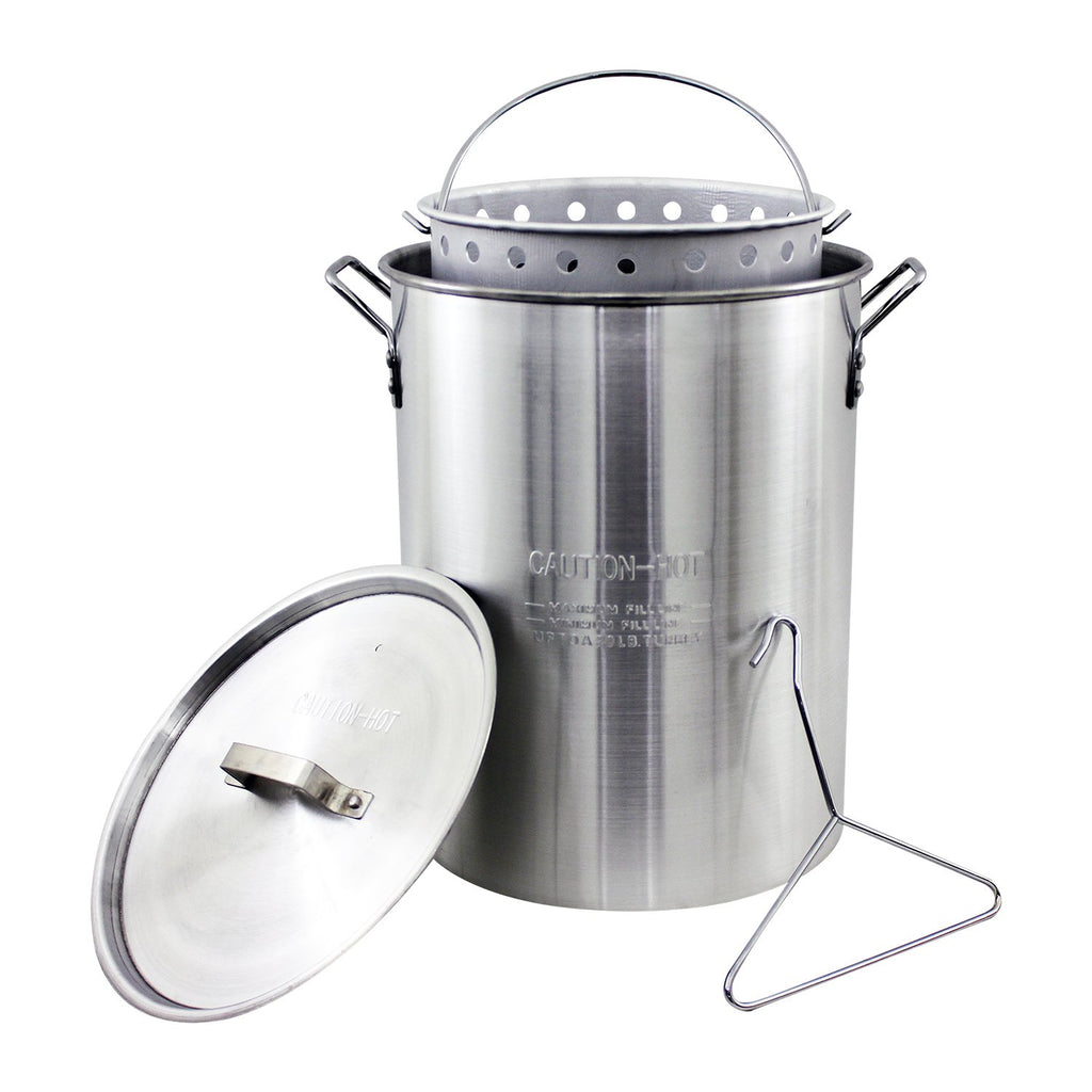 Aluminum 30 Quart Stock Pot with Strainer Basket K8245