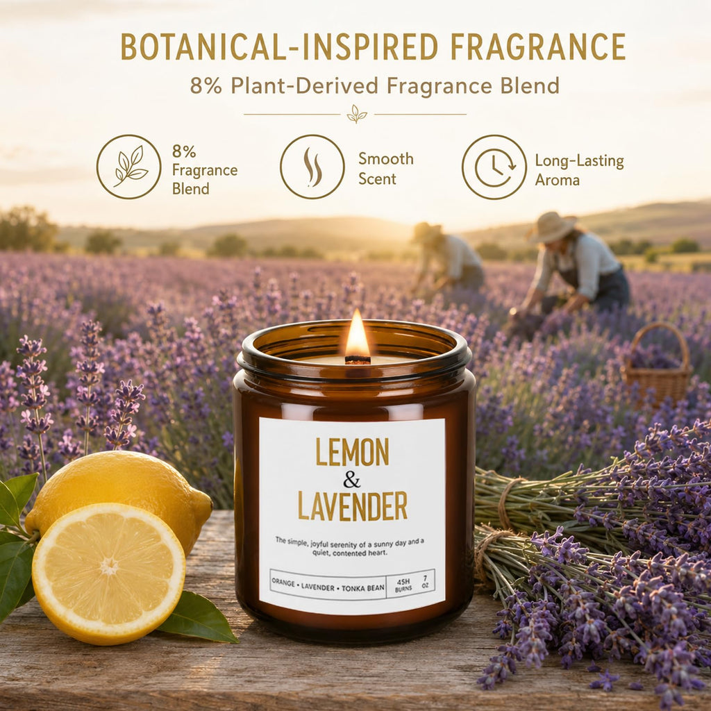 4 Pack Scented Candle Set with Wooden Wick B655359