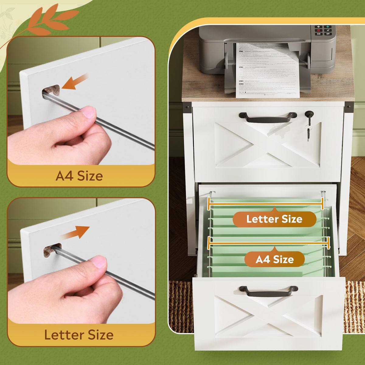 2-Drawer File Cabinet with Lock Y42823