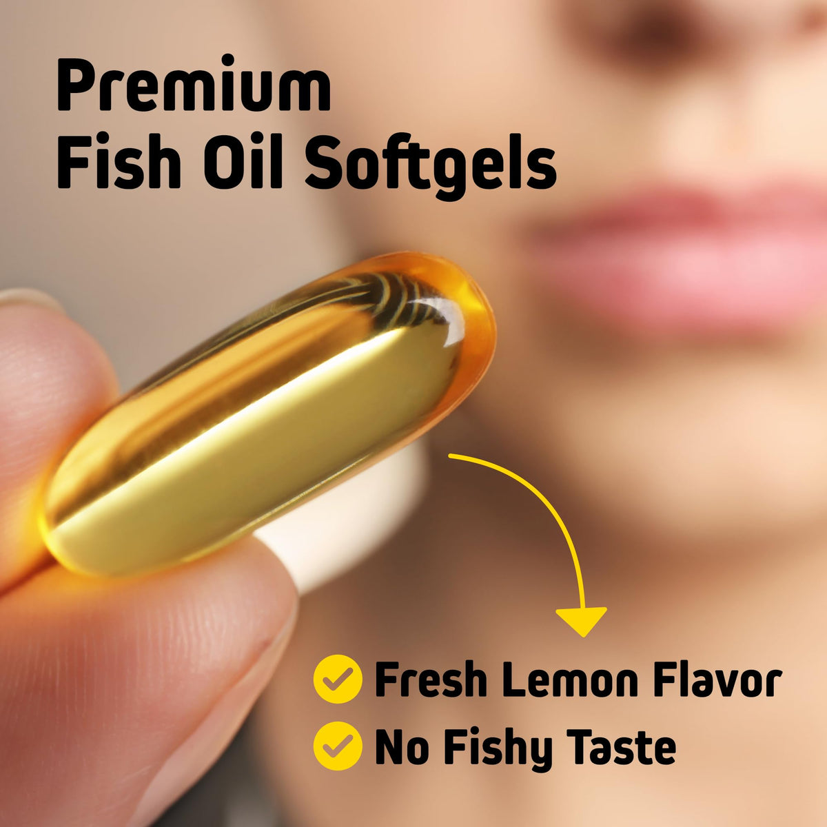 Omega 3 Fish Oil 1250mg Lemon Flavor 180 Softgels Y172