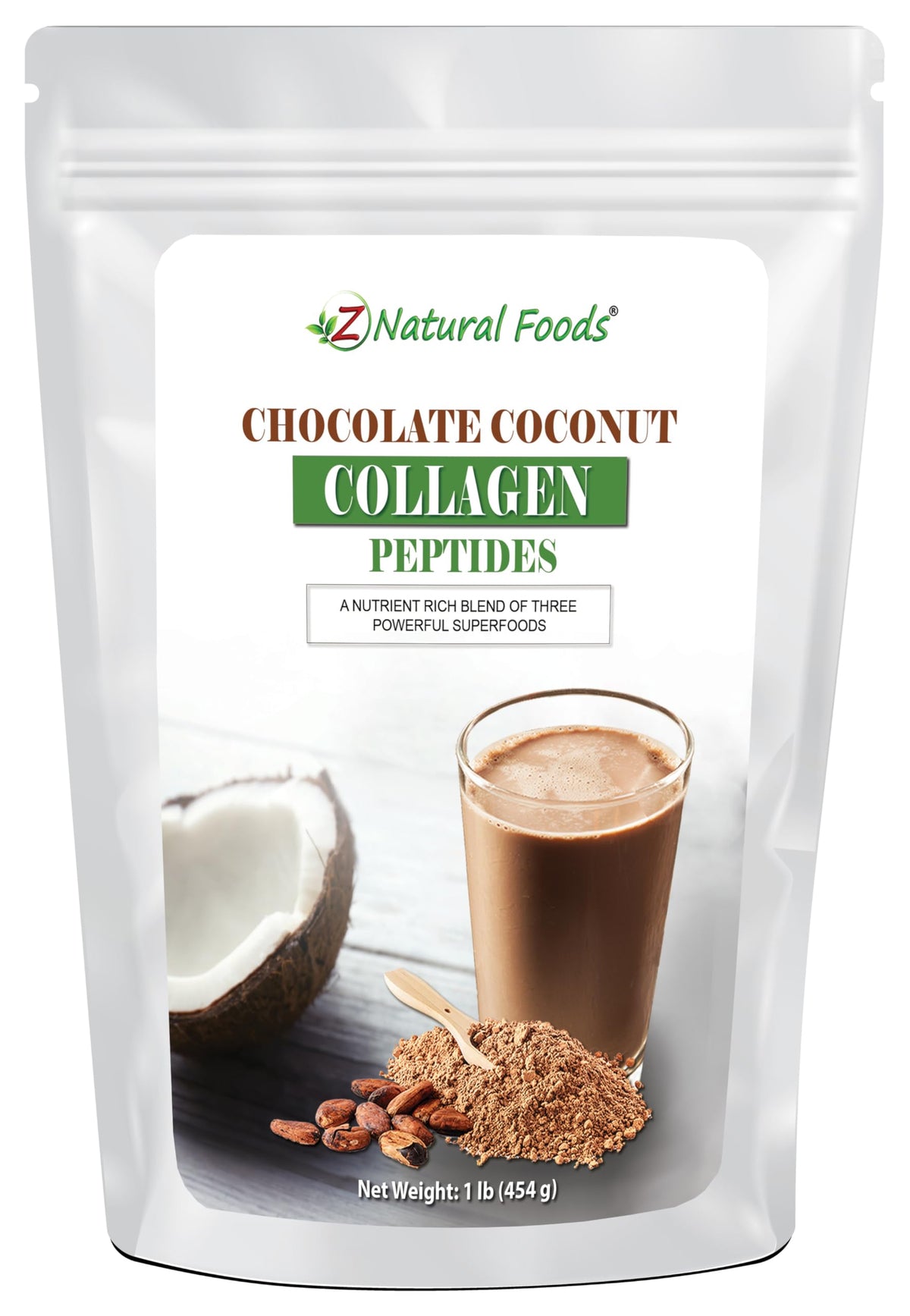 Chocolate Collagen Peptides with Coconut Milk Powder 1 lb M4860