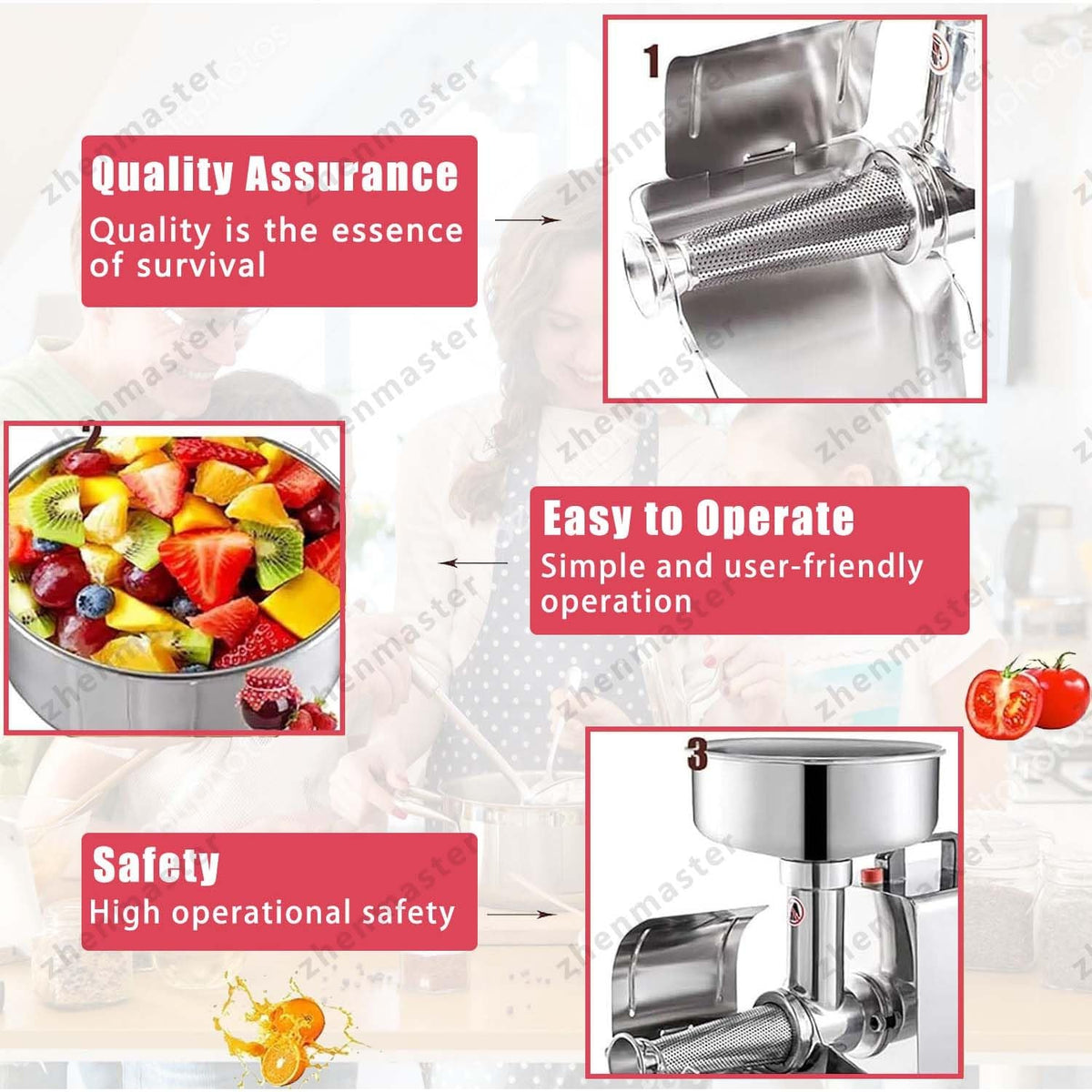 Electric Stainless Steel Tomato Strainer Z4465