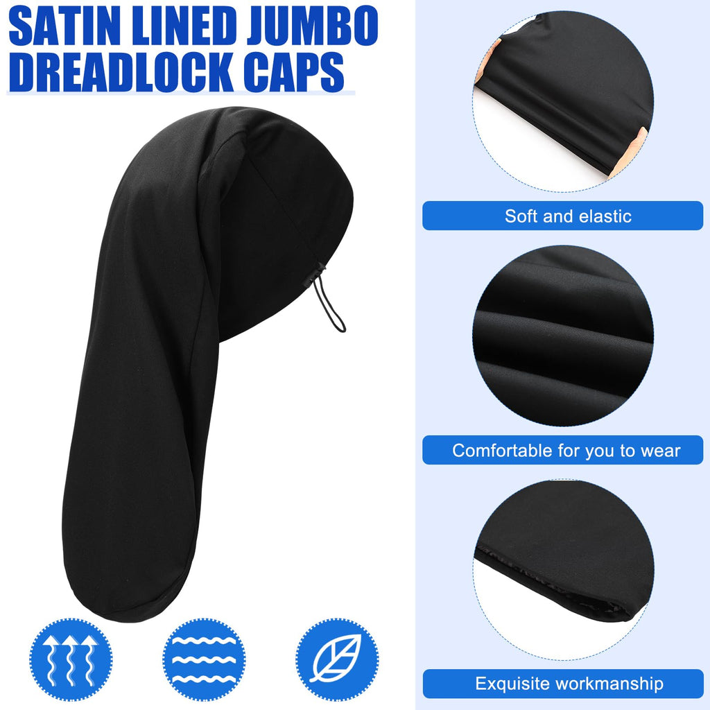 2 Pcs Dreadlock Sleep Cap T566
