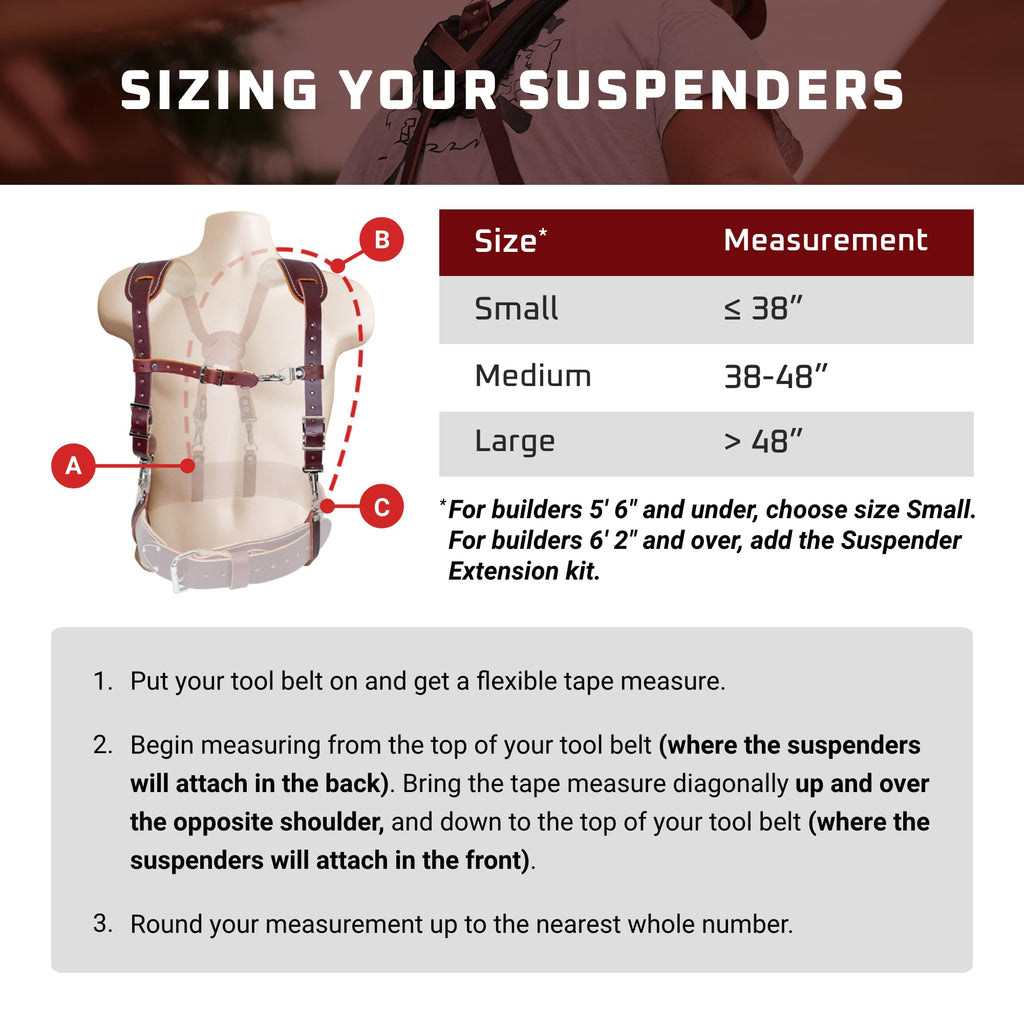 Leather Suspenders with Pockets M3994