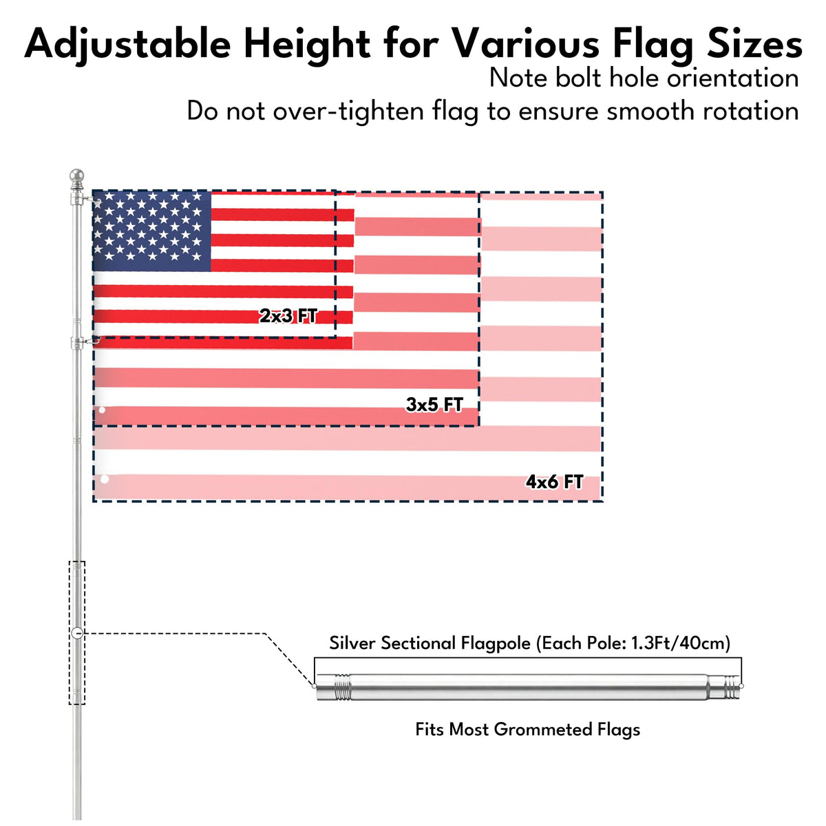 5FT Heavy Duty Flag Pole Y67318