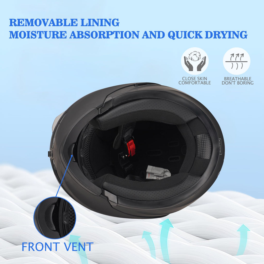 Bluetooth Modular Motorcycle Helmet DOT Approved Dual Visor H69558