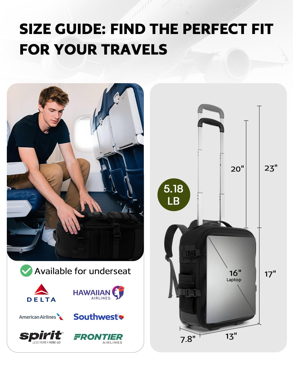 Rolling Wheeled Laptop Backpack A991044