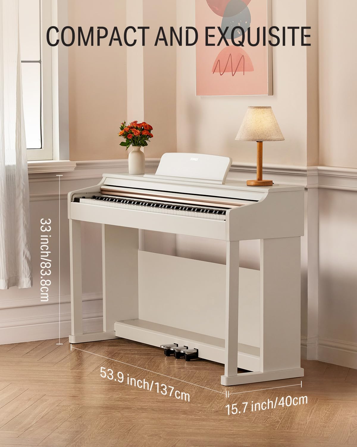 88-Key Weighted Action Digital Piano with Furniture Stand E847812